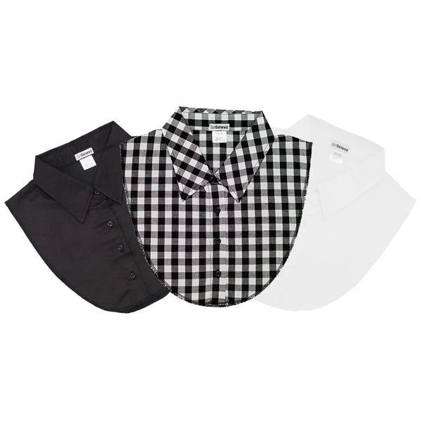 3-Pack Preppy Collection - White, Black, Gingham Plaid