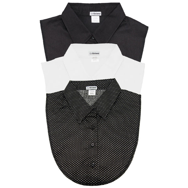 3-Pack Classic Collection: White, Black, B&W Polka Dot